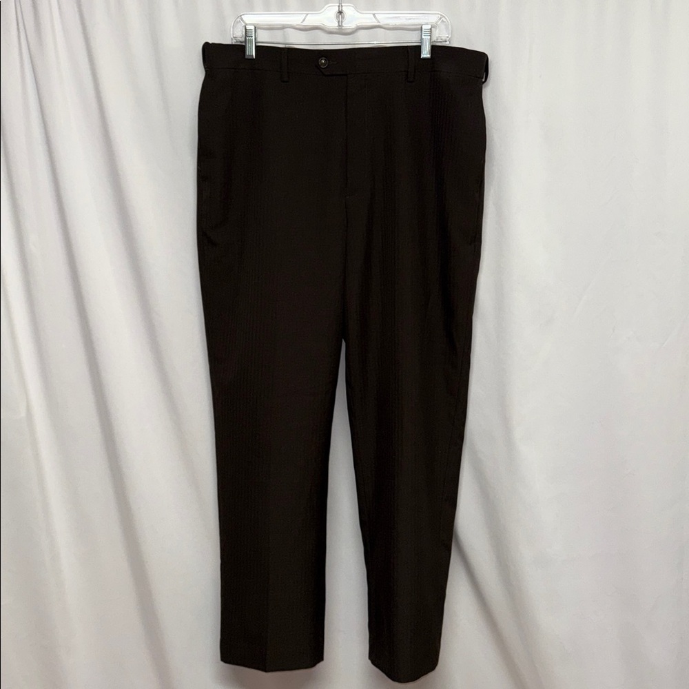 Savane Men’s 36x30 Brown Dress Pants Office Career Business Casual